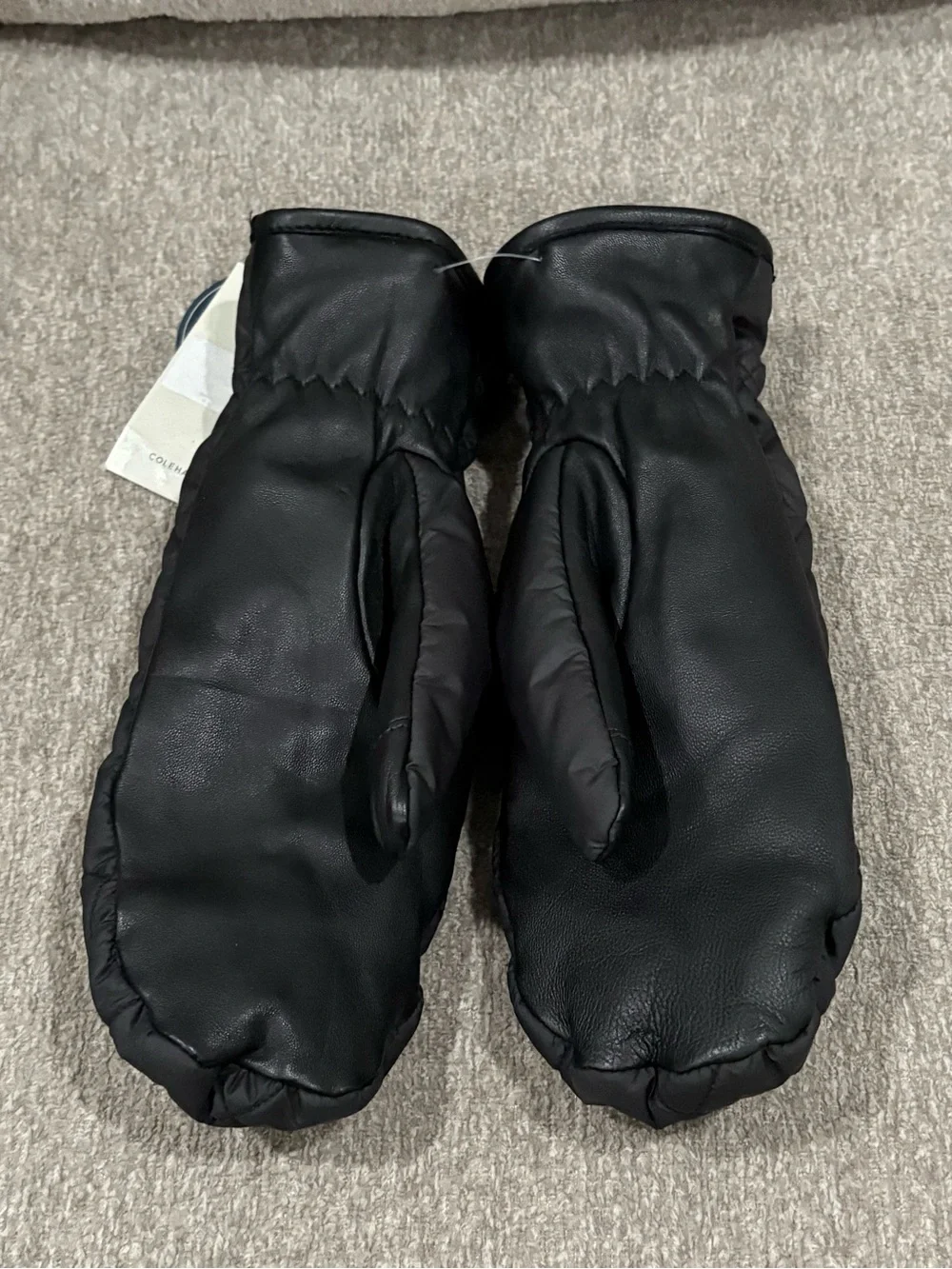 Cole Haan Faux Fur Lined Quilted Puffer Mittens